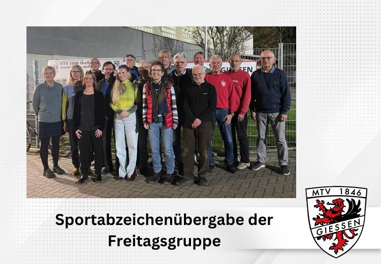Sportabzeichenübergabe der Freitagsgruppe